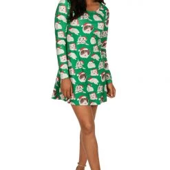 Tipsy Elves Women's Crazy Cat Dress