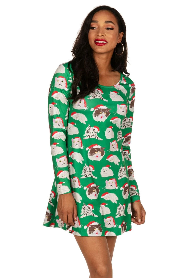 Tipsy Elves Women's Crazy Cat Dress 2 Tipsy Elves Women's Crazy Cat Dress