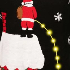 Tipsy Elves Men's Leaky Roof Light Up Ugly Christmas Sweater
