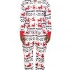 Tipsy Elves Men's Red And White Reindeer Jumpsuit
