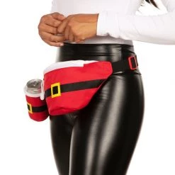 Tipsy Elves Santa Claus Fanny Pack With Drink Holder Fanny Packs