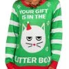 Tipsy Elves Women's Litter Box Freeform Sweater