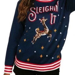 Tipsy Elves Sales 15 Tipsy Elves Women's Sleighin' It Ugly Christmas Sweater