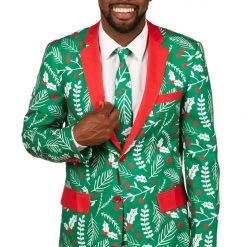 Tipsy Elves Men's Mistletoe Blazer With Tie