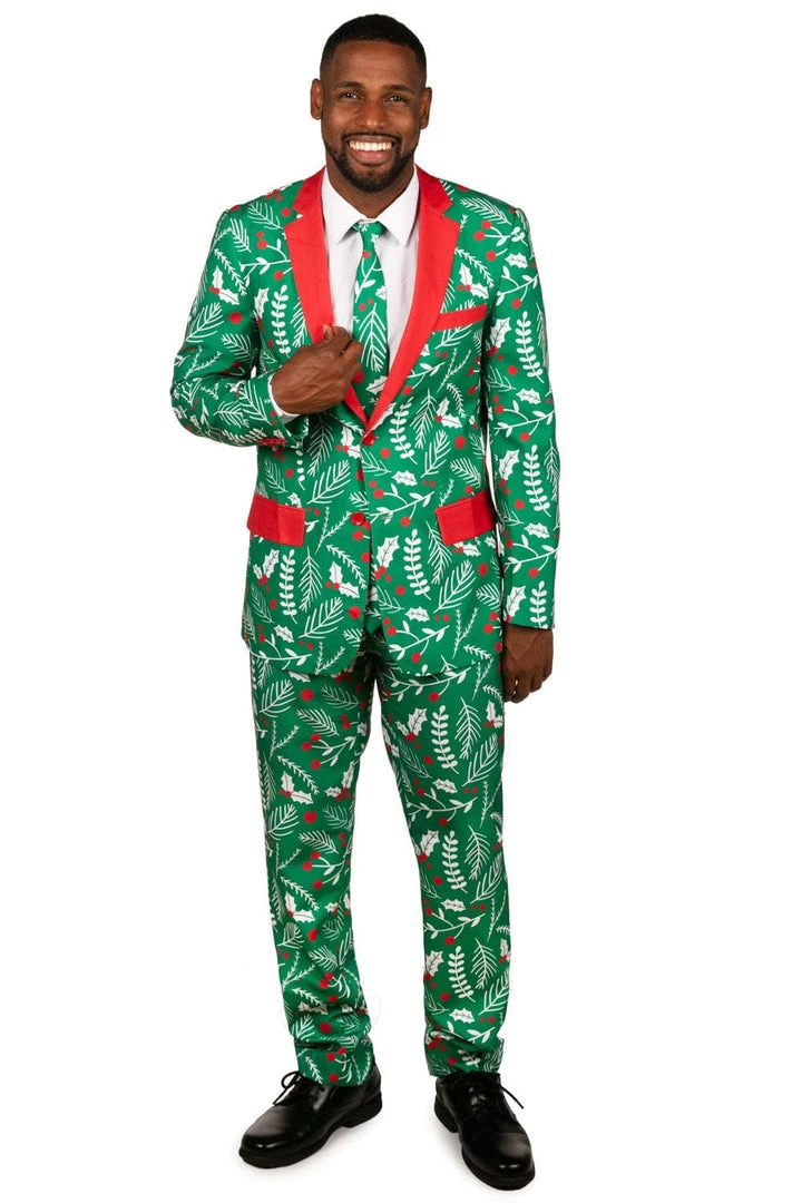 Tipsy Elves Men's Mistletoe Blazer With Tie 2 Tipsy Elves Men's Mistletoe Blazer With Tie