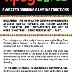 Tipsy Elves Men's Drinking Game Ugly Christmas Sweater