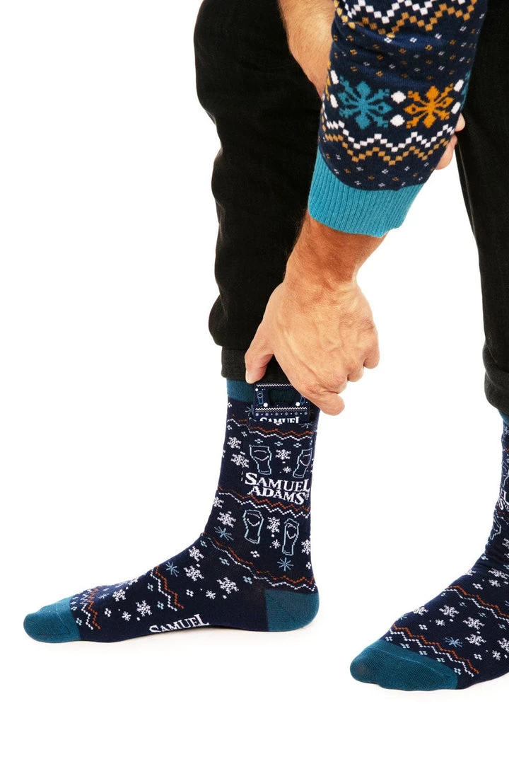 Tipsy Elves Men's Sam Adams Socks With Pockets 2 Tipsy Elves Men's Sam Adams Socks With Pockets