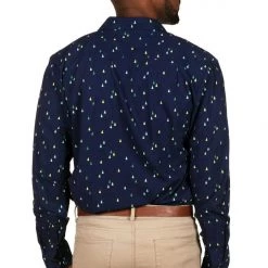 Tipsy Elves Men's Tree Time Long-Sleeve Button Down Shirt