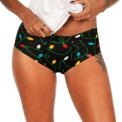 Tipsy Elves Women's String Of Christmas Lights Brief Underwear