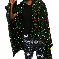Tipsy Elves String Of Christmas Lights Blanket