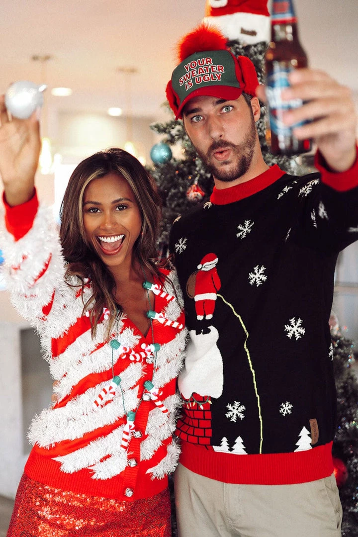 Tipsy Elves Ugly Christmas Sweater Hat Holidays & Occasions 2 Tipsy Elves Ugly Christmas Sweater Hat Holidays & Occasions