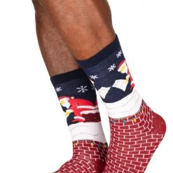 Tipsy Elves Men's Santa Pooping In Chimney Socks