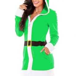 Tipsy Elves Women's Little Helper Fleece Cozy Dress