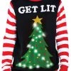Tipsy Elves Men's Get Lit Light Up Ugly Christmas Sweater