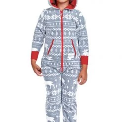 Tipsy Elves Boy's / Girl's Grey Moose Jumpsuit Kids & Baby