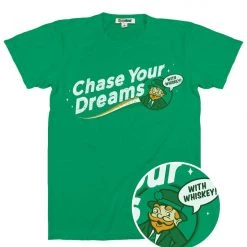 Tipsy Elves Men's Chase Your Dreams With Whiskey Tee