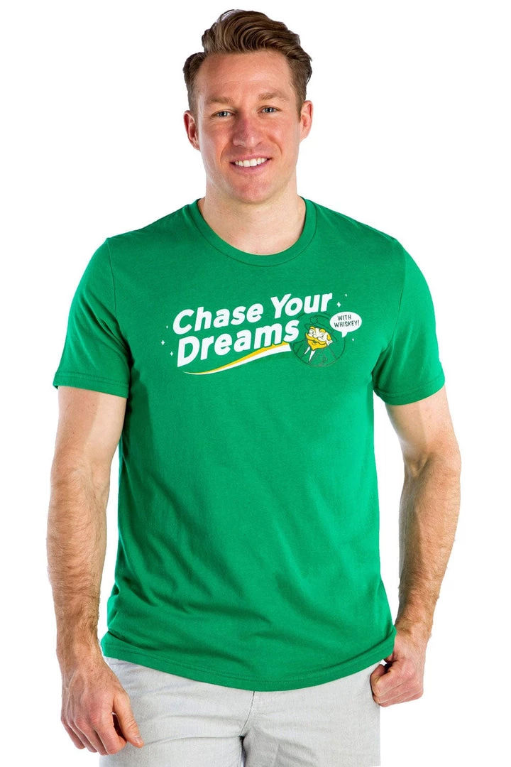 Tipsy Elves Men's Chase Your Dreams With Whiskey Tee 2 Tipsy Elves Men's Chase Your Dreams With Whiskey Tee