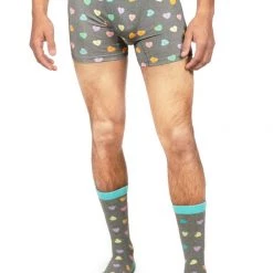 Tipsy Elves Men's Candy Hearts Boxers & Socks Gift Set