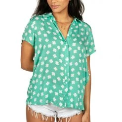 Tipsy Elves Women's Minty Mama Button Down Shirt