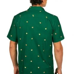 Tipsy Elves Men's Irish Flag All Over Button Down Shirt