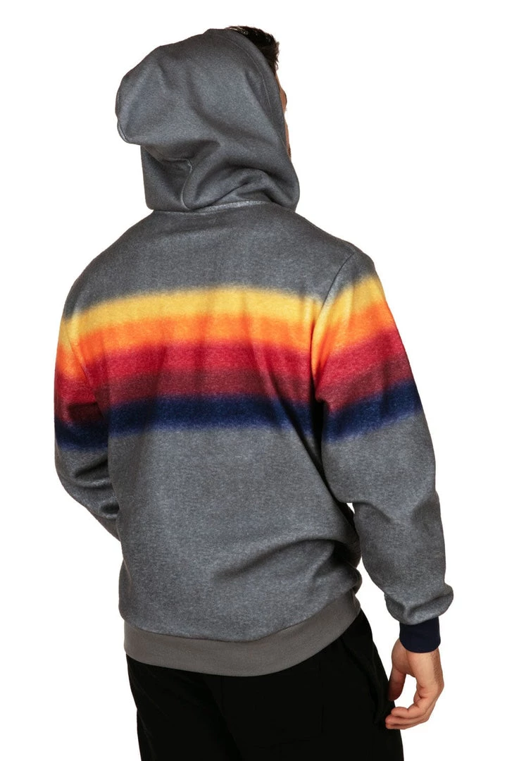 Tipsy Elves Men's Orange Haze Fleece Hoodie 2 Tipsy Elves Men's Orange Haze Fleece Hoodie