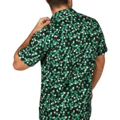 Tipsy Elves Men's Clover Confetti Button Down Shirt 7 Tipsy Elves Men's Clover Confetti Button Down Shirt