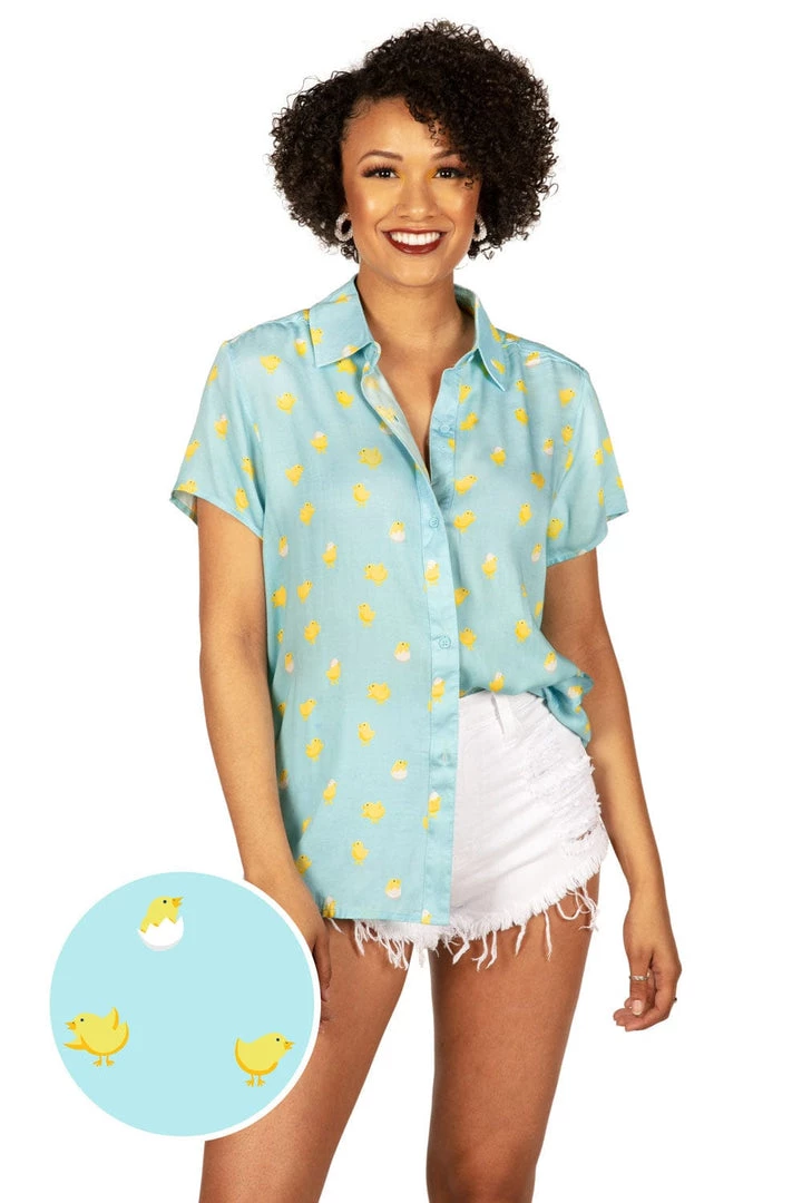 Tipsy Elves Women's Chick Magnet Button Down Shirt 1 Tipsy Elves Women's Chick Magnet Button Down Shirt