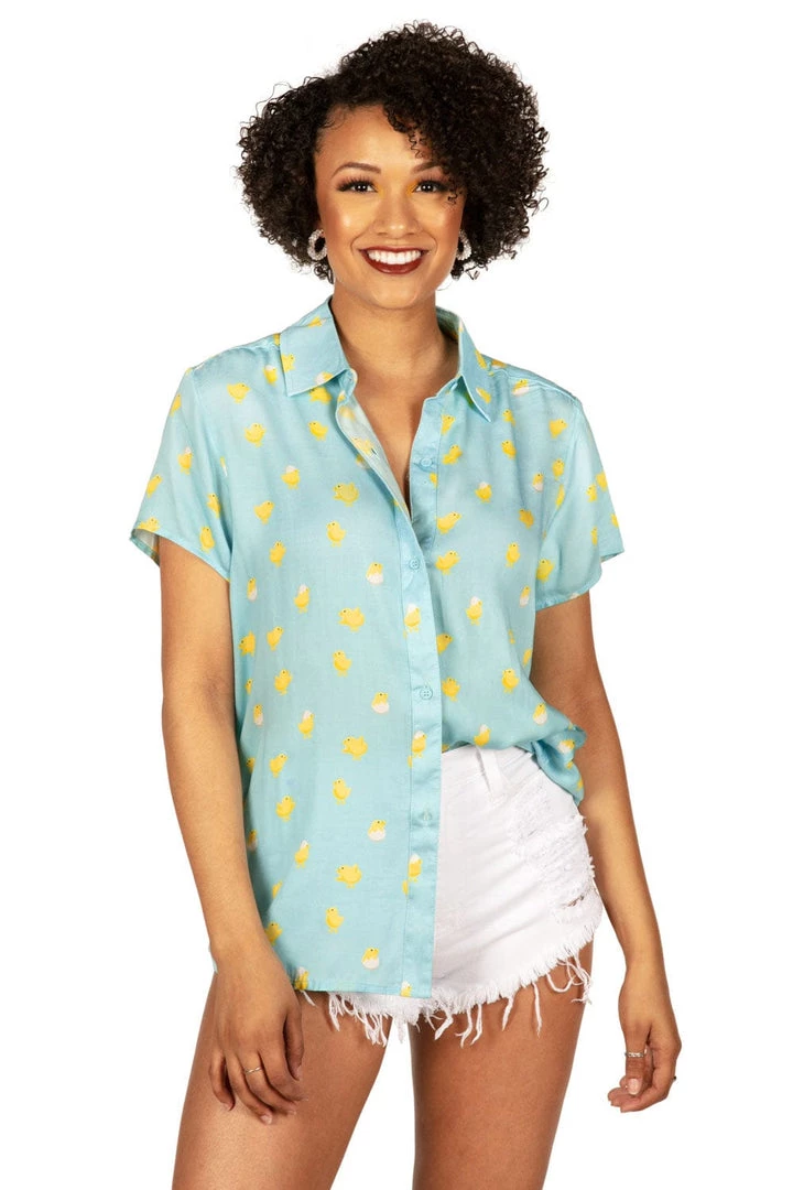 Tipsy Elves Women's Chick Magnet Button Down Shirt 4 Tipsy Elves Women's Chick Magnet Button Down Shirt