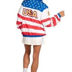 Tipsy Elves Women's American Flag Windbreaker Jacket