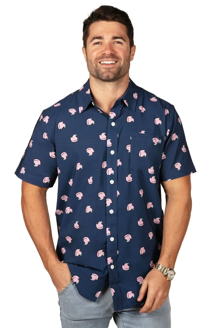 Tipsy Elves Men’s Pink Pastel Ducks Button Down Shirt 7 Tipsy Elves Men’s Pink Pastel Ducks Button Down Shirt