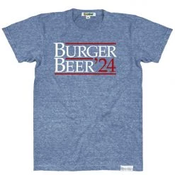 Tipsy Elves Patriotic Men's Vote Burgers & Beer 2024 Tee