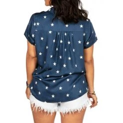 Tipsy Elves Women's Classic Flag Button Down Shirt