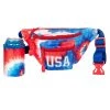 Tipsy Elves Tie Dye Fanny Pack With Drink Holder Patriotic