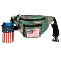 Tipsy Elves Patriotic USA Camo Fanny Pack With Drink Holder