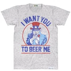 Tipsy Elves Men's I Want You To Beer Me Tee Patriotic