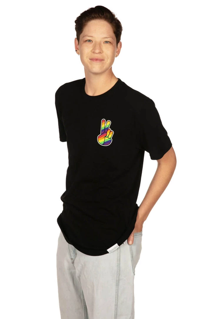Tipsy Elves Rainbow Peace Tee - Men's Cut 4 Tipsy Elves Rainbow Peace Tee - Men's Cut