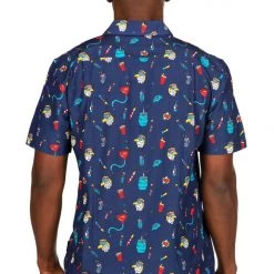 Tipsy Elves Men's Epic Eagle Keg Party Button Down Shirt