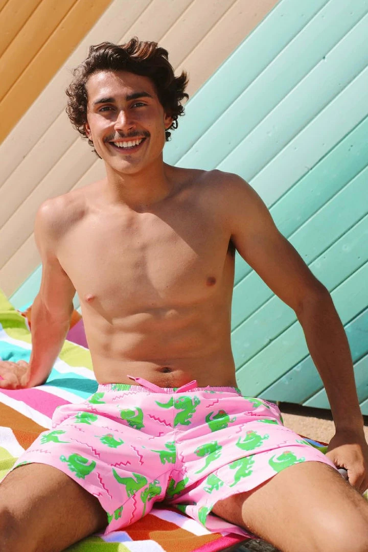 Tipsy Elves Men Dino Disco Swim Trunks 2 Tipsy Elves Men Dino Disco Swim Trunks