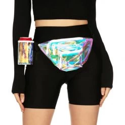 Tipsy Elves Iridescent Icon Fanny Pack With Drink Holder Spring