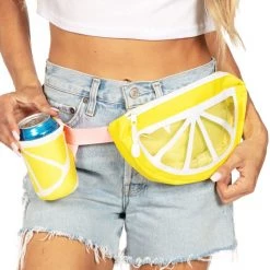 Tipsy Elves Lemon Spritzer 3D Fanny Pack With Drink Holder