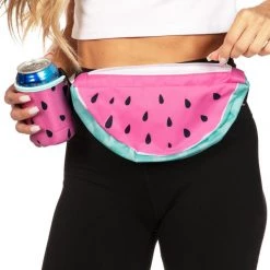 Tipsy Elves Watermelon 3D Fanny Pack With Drink Holder Fanny Packs