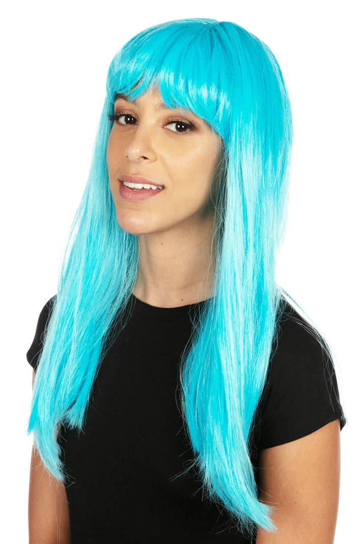 Tipsy Elves Light Blue Wig With Bangs Holidays & Occasions 1 Tipsy Elves Light Blue Wig With Bangs Holidays & Occasions