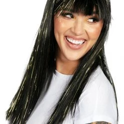 Tipsy Elves Metallic Gold Wig With Bangs