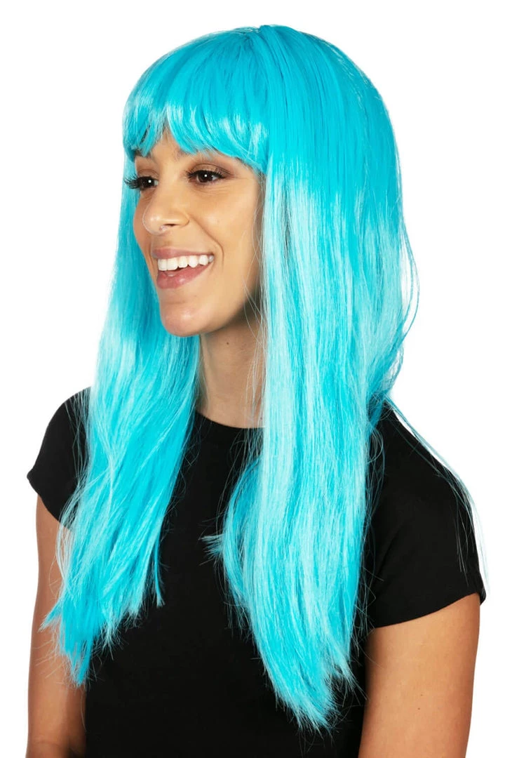 Tipsy Elves Light Blue Wig With Bangs Holidays & Occasions 2 Tipsy Elves Light Blue Wig With Bangs Holidays & Occasions