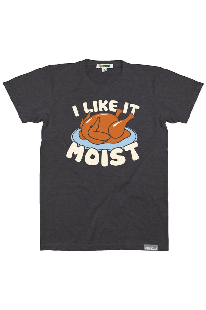 Tipsy Elves Men's I Like Moist Turkey Tee 1 Tipsy Elves Men's I Like Moist Turkey Tee