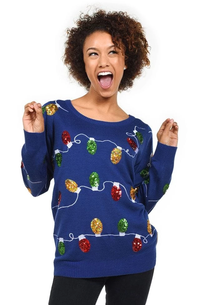 Tipsy Elves Women's Christmas Lights Ugly Christmas Sweater 3 Tipsy Elves Women's Christmas Lights Ugly Christmas Sweater