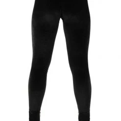 Tipsy Elves Women Black Velvet High Waisted Leggings
