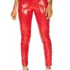 Tipsy Elves Red Sequin High Waisted Leggings