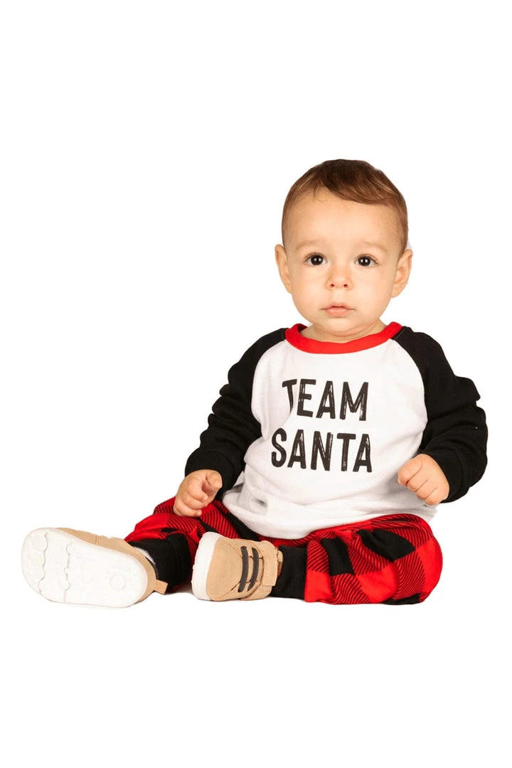 Tipsy Elves Kids & Baby Baby / Toddler Team Santa Pajama Set 1 Tipsy Elves Kids & Baby Baby / Toddler Team Santa Pajama Set