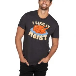 Tipsy Elves Men's I Like Moist Turkey Tee